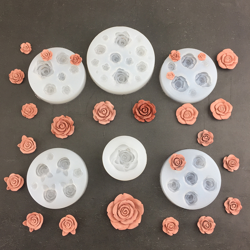 Candle Making Supplies Wholesale - 3D Rose Flower Shape Silicone Moldes,