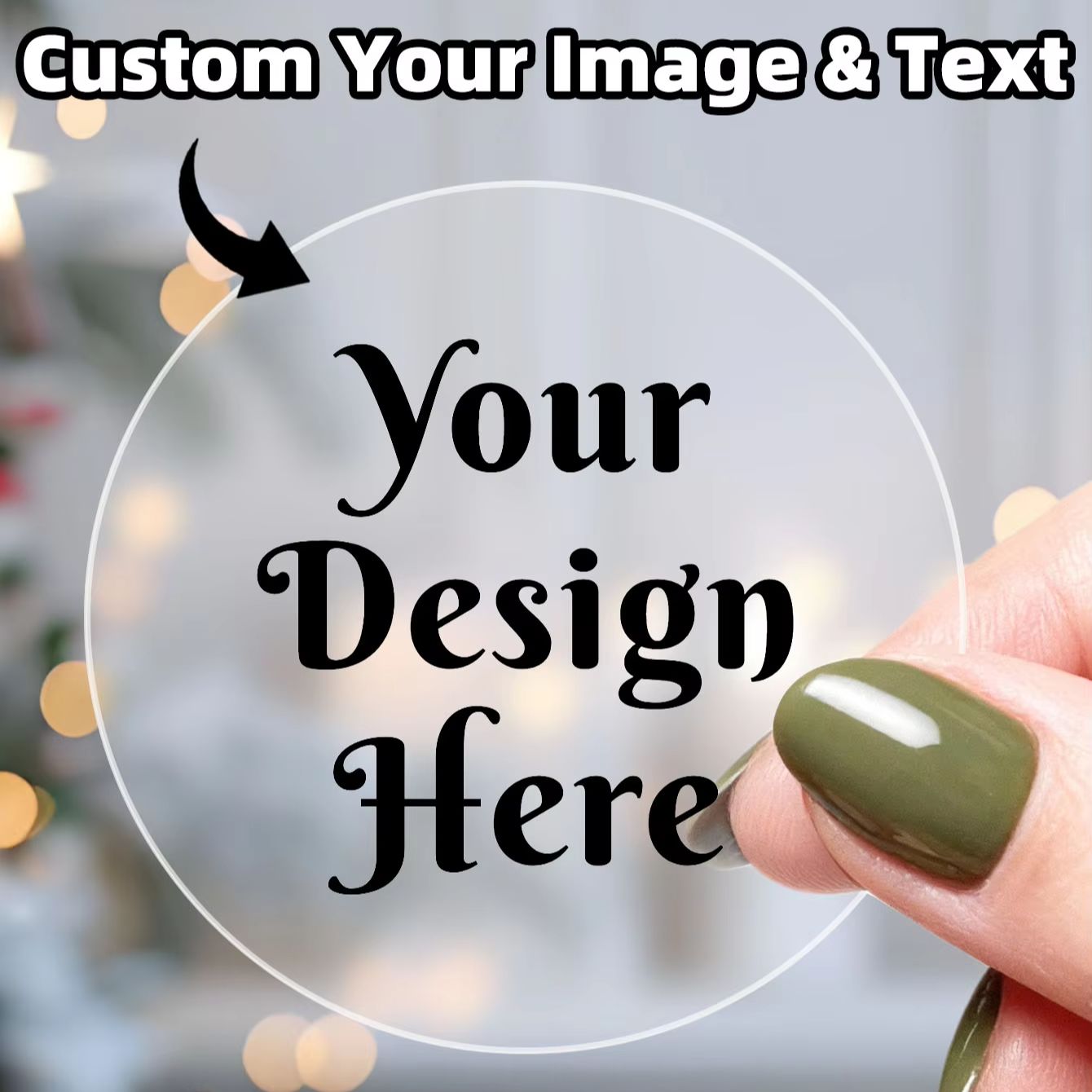 Label Sticker Round - 1-180PCS Adesivos Redondos Personalizados à Prova