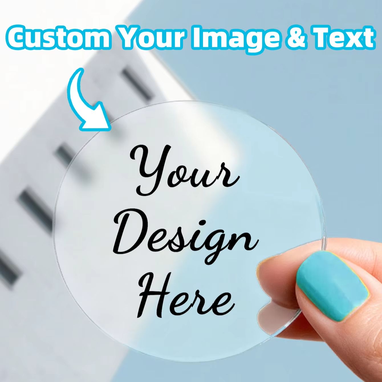 Label Sticker Round - 1/50/100PCS Adesivos Redondos Personalizados à Prova
