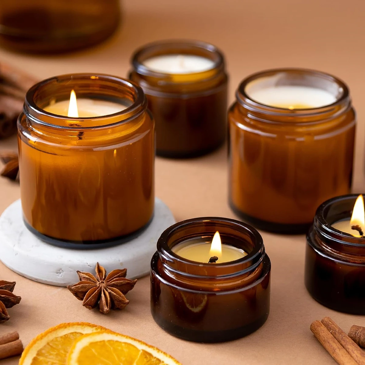 Frascos de Vidro para Velas, F - Candle Making Jars With Lids avaliação e preço