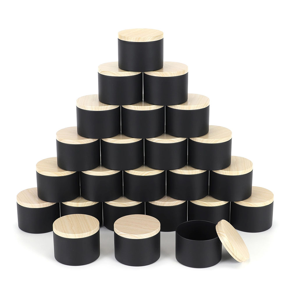 Frascos de vela pretos de 4 on - Candle Making Jars With Lids avaliação e preço