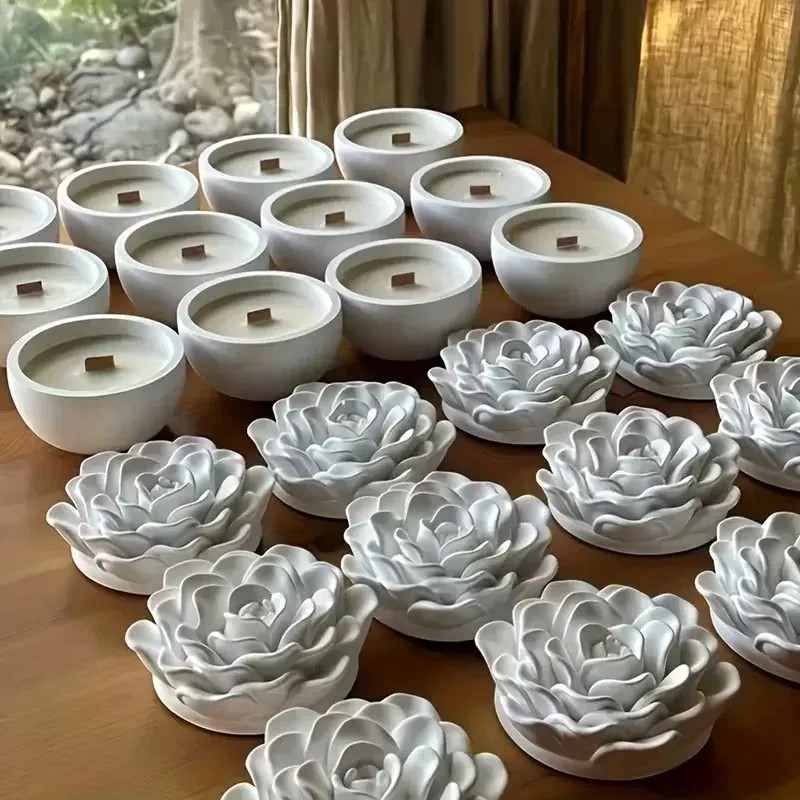 Molde de silicone de alta qual - Candle Making Jars With Lids avaliação e preço
