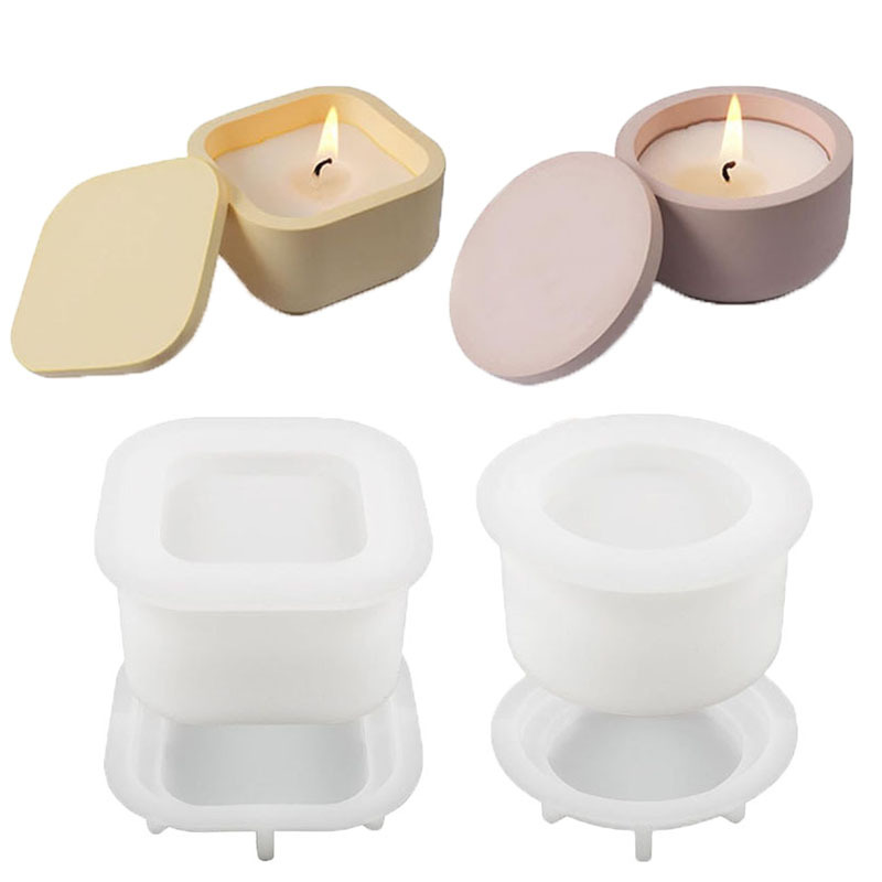 1 conjunto de molde de silicon - Candle Making Jars With Lids avaliação e preço