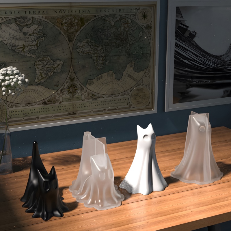 Gato fantasma halloween deskto - Candle Making Class avaliação e preço