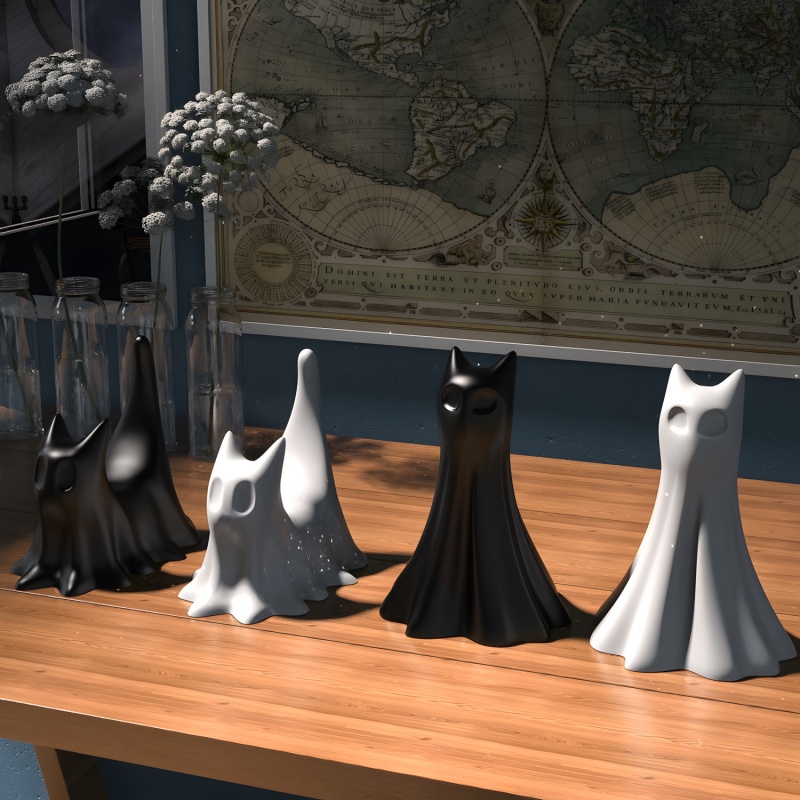 Gato fantasma halloween deskto - Candle Making Class avaliação e preço