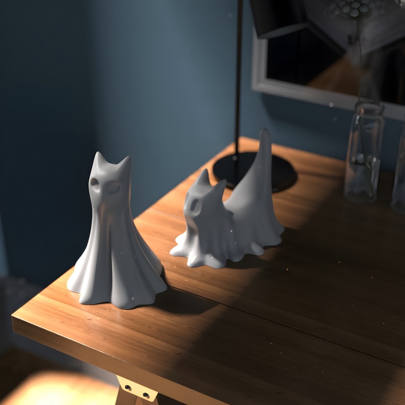 Gato fantasma halloween deskto - Candle Making Class avaliação e preço