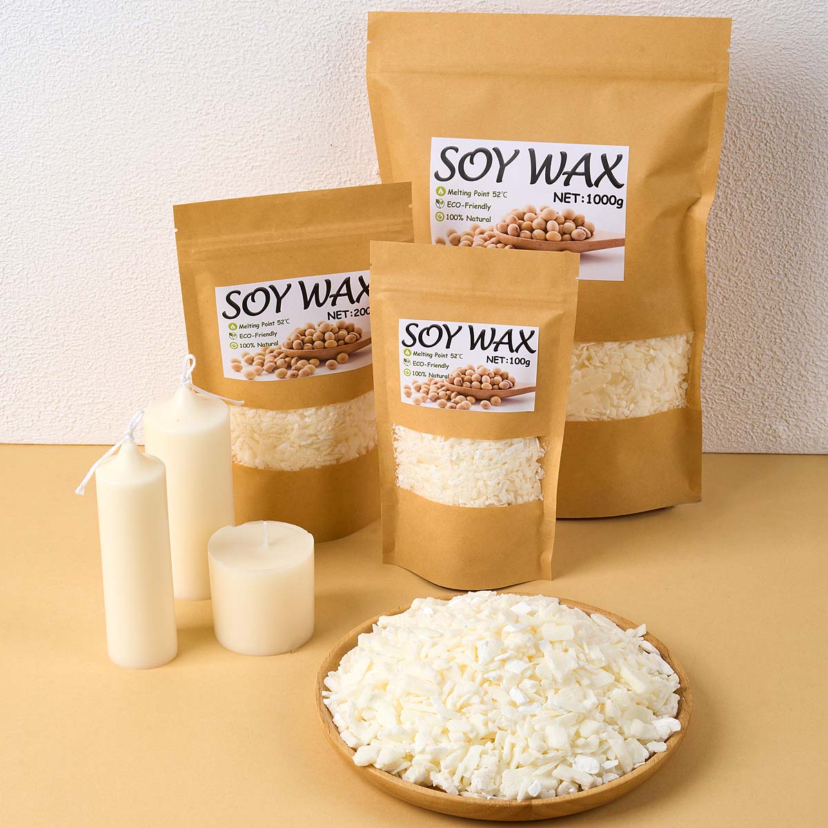 1 libras de cera de soja branc - Candle Making Class avaliação e preço