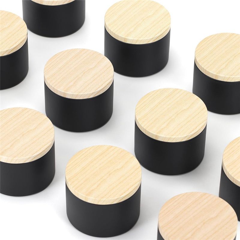 Pacote com 24 latas pretas par - Candle Making Jars With Lids avaliação e preço